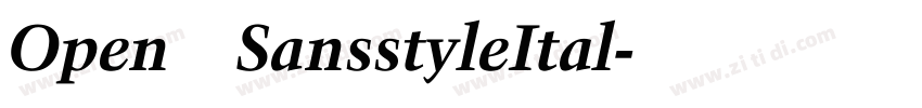 Open SansstyleItal字体转换